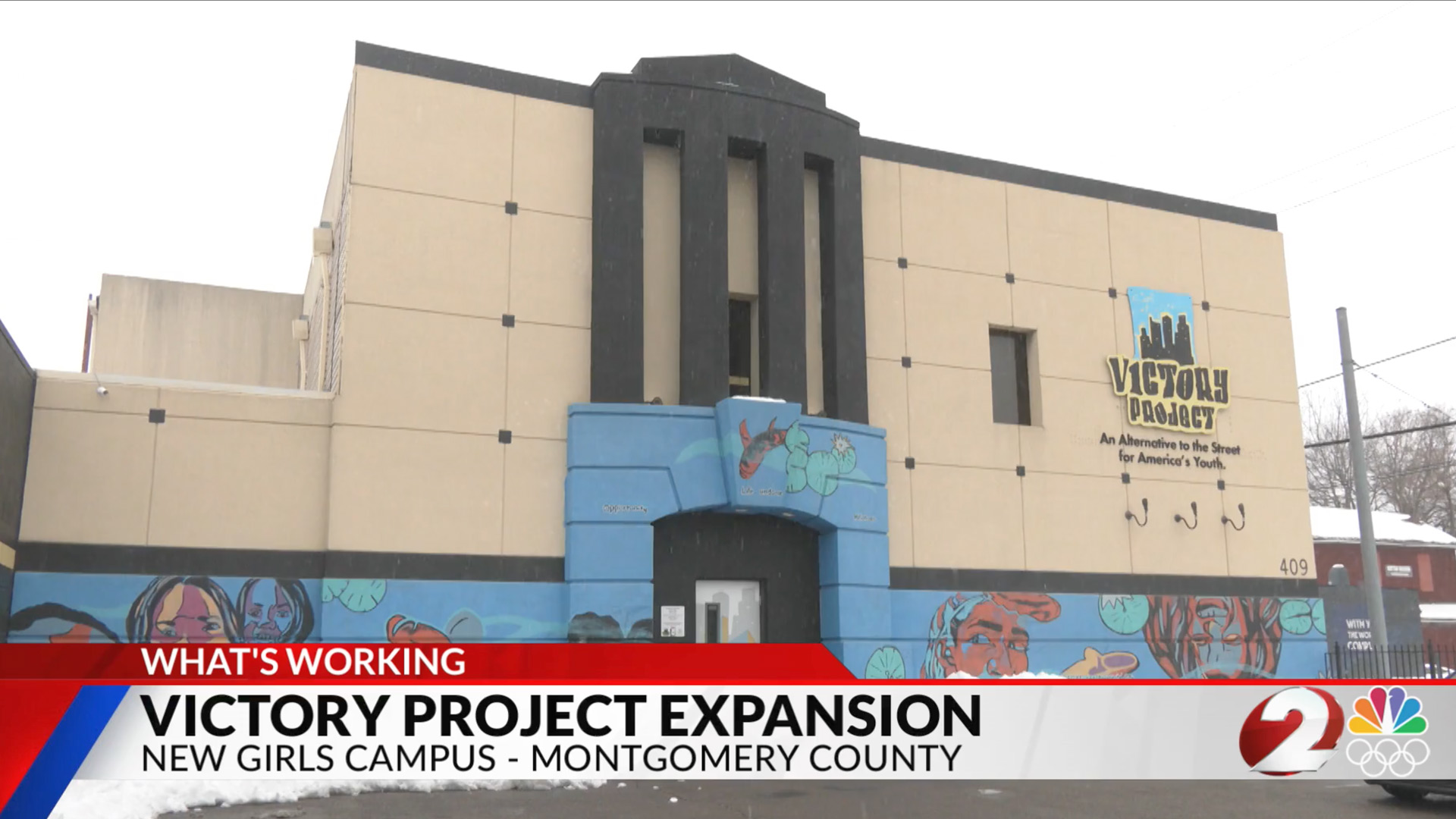 Screenshot of WDTN's coverage on Victory Project's girls campus expansion