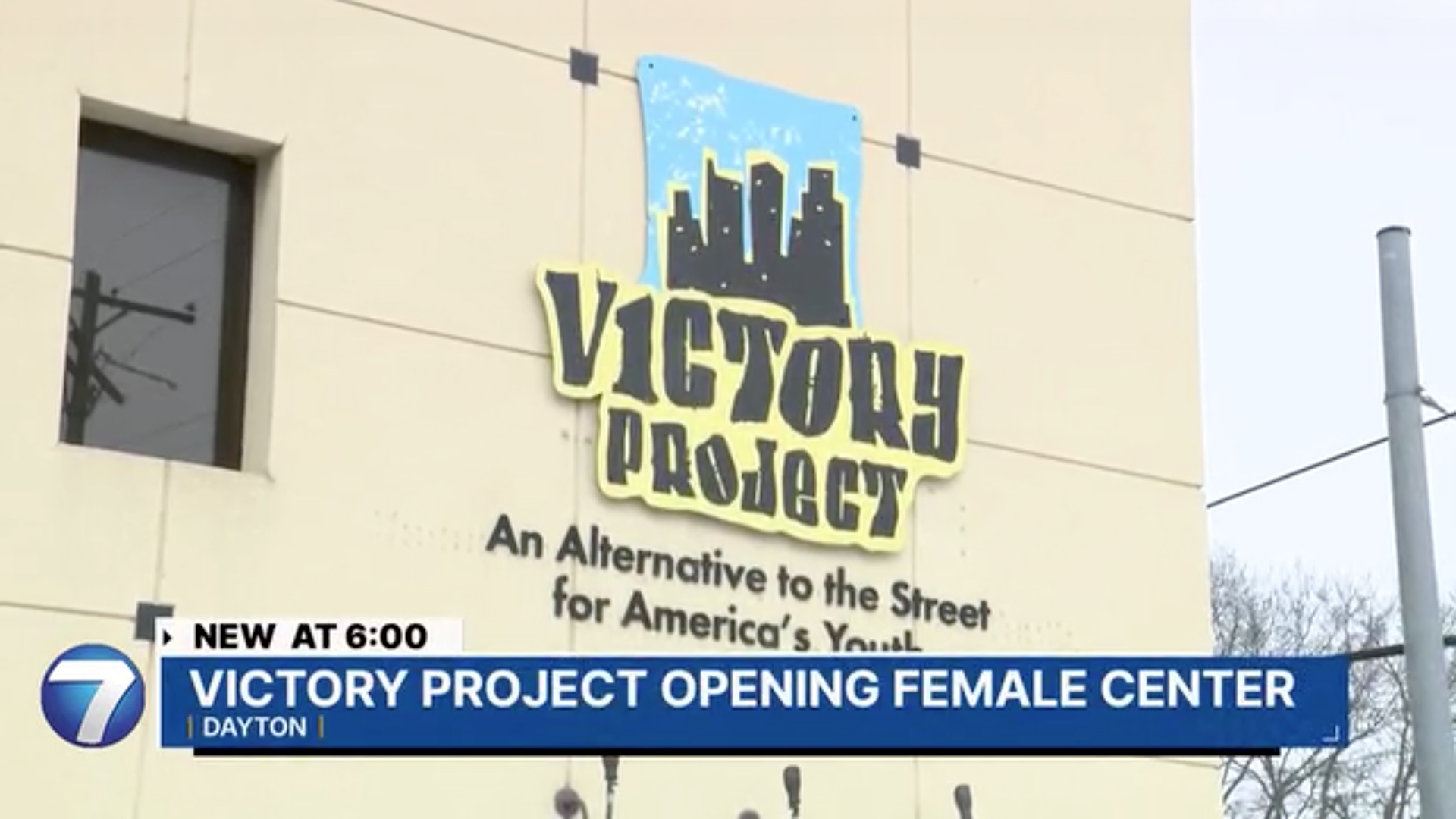 Screenshot of WHIO's coverage on Victory Project's girls campus expansion